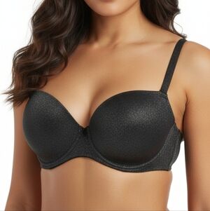 Primark Night Black Glitter Underwire Bra 38E Like Euc